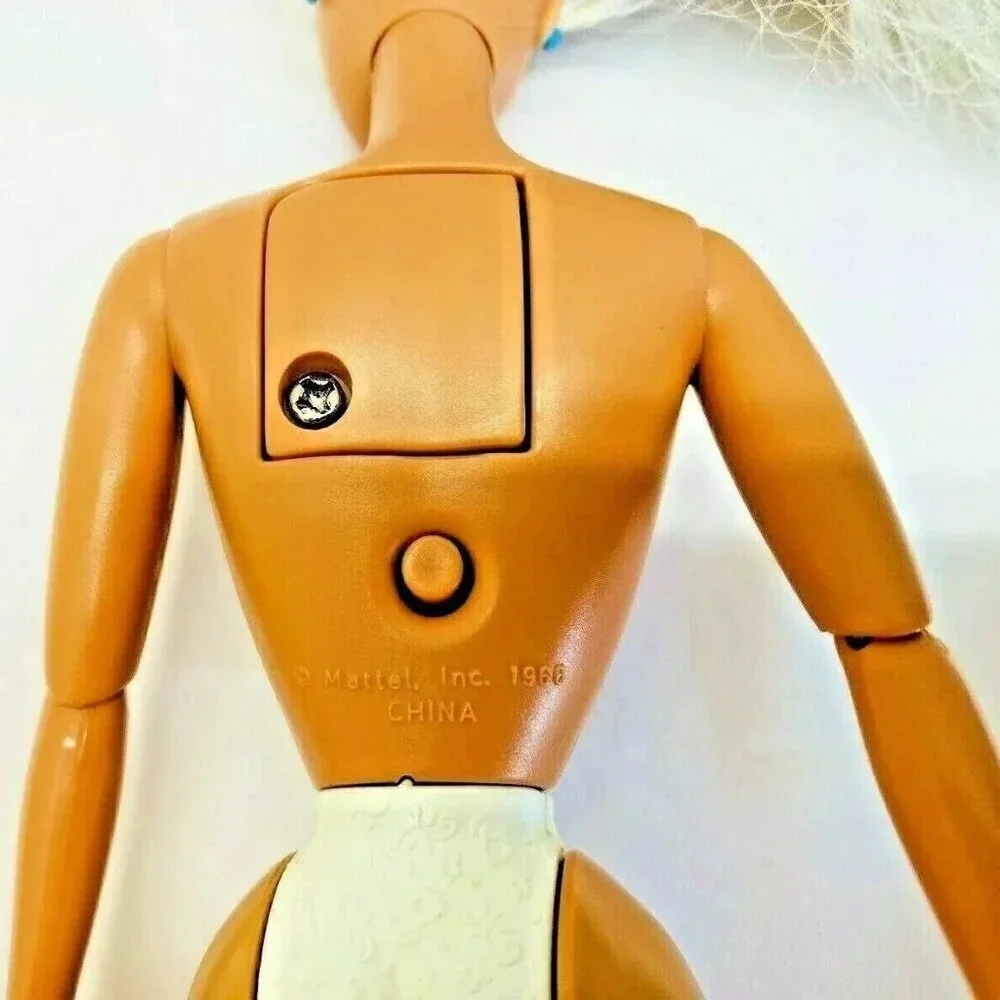 MATTEL BARBIE Doll Blonde Hair Blue Eyes Articulated Elbows Outfit 12